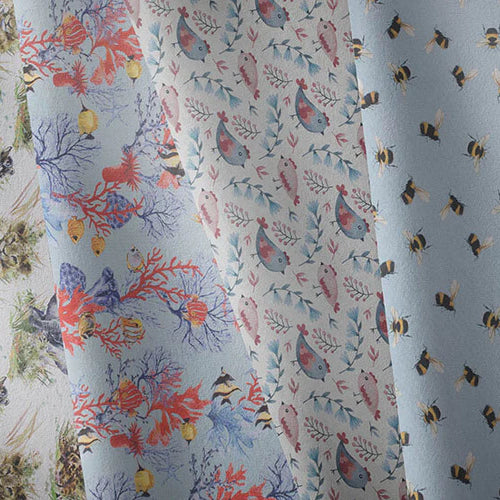 Children’s fabric with playful prints and colours, ideal for curtains and playroom decor.