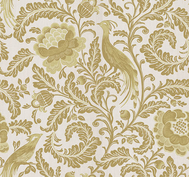 Acanthus Linen Curtain Fabric - Straw gives a warm and natural feel