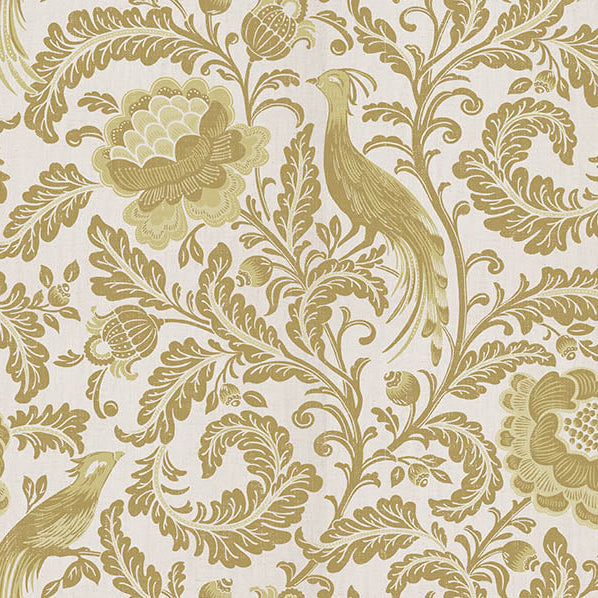 Acanthus Linen Curtain Fabric - Straw gives a warm and natural feel