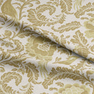 This image showcases the beautiful texture and color of the Acanthus Linen Curtain Fabric