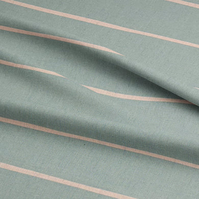 Adige Duck Egg striped curtain fabric, perfect for fresh and airy interior spaces.