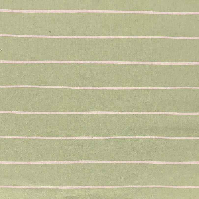 Lemongrass striped curtain fabric with a fresh, citrus-inspired yellow-green tone.
