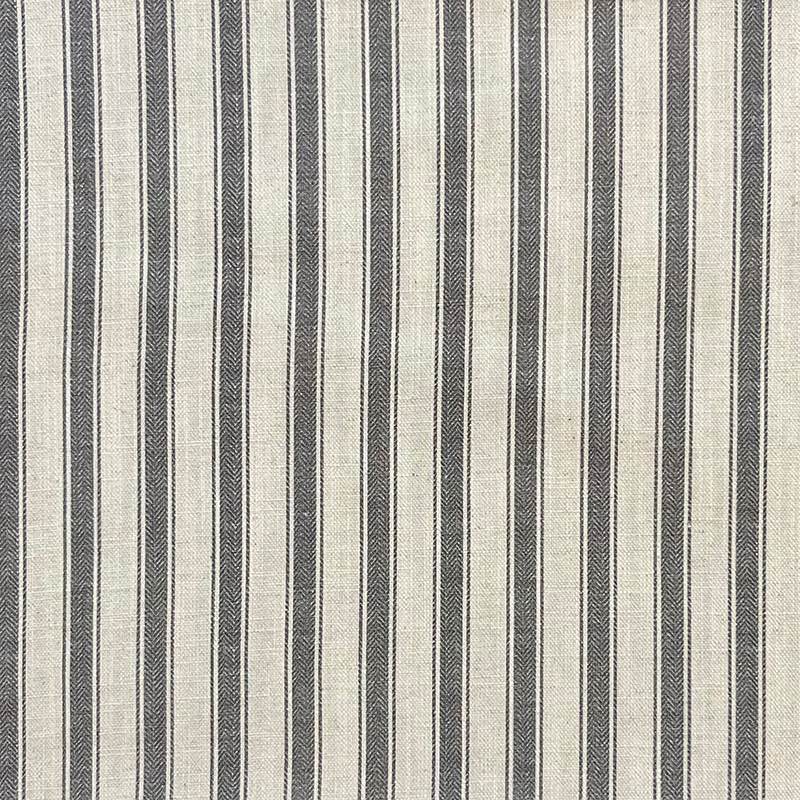 Close-up of luxurious Albany Stripe Fabric in a classic blue and white color, perfect for upholstery and home decor projects