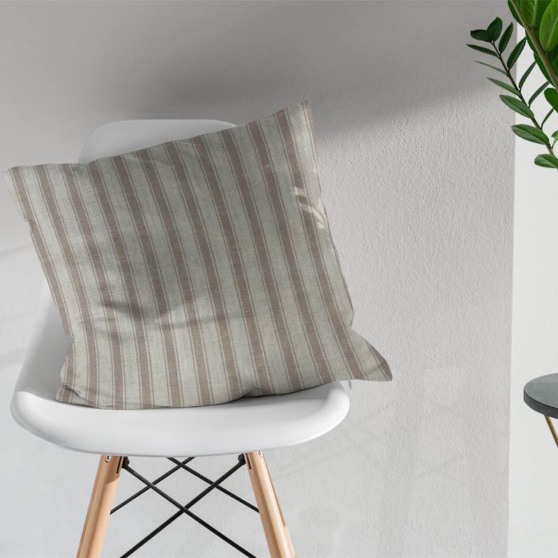 Albany stripe fabric in blue and white pattern, perfect for upholstery and drapery projects
