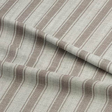 Close-up image of Albany Stripe Fabric in blue and white, perfect for upholstery and home decor projects