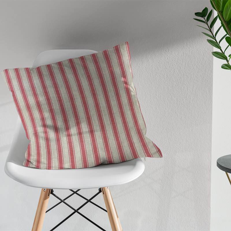 Albany Stripe Upholstery Fabric in Blue and White for Furniture and Home Decor Projects