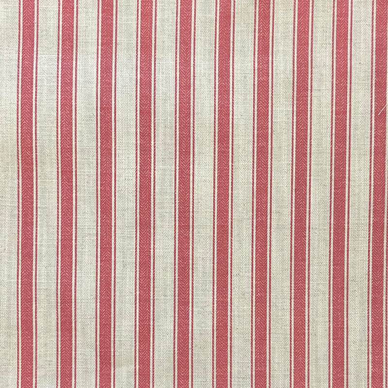 Close-up of luxurious Albany Stripe Fabric in blue and white, perfect for upholstery and home decor projects