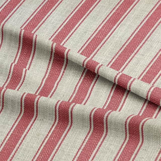 Albany Stripe Fabric: A high-quality, durable fabric with classic stripe pattern in shades of blue, perfect for upholstery and home decor projects