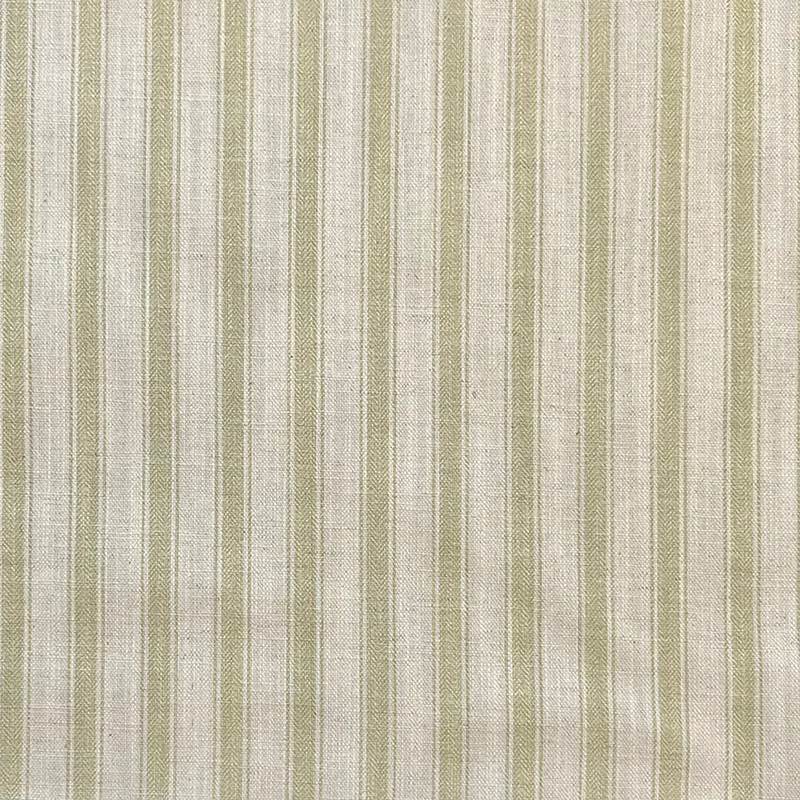 Close-up image of Albany Stripe Fabric in blue and white, showcasing the intricate woven pattern and soft texture for upholstery and home decor projects
