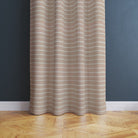 Alcantara Natural fabric with a subtle stripe pattern, bringing a refined touch to window dressings.