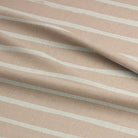 Timeless beige and cream striped curtain fabric from the Alcantara collection, ideal for curtains and roman blinds.