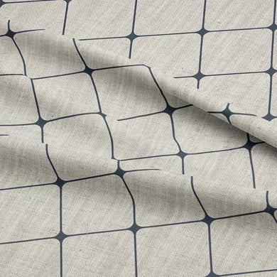 Ampthill Midnight - Linen Upholstery Fabric UK