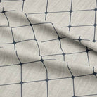 Ampthill Midnight - Linen Upholstery Fabric UK