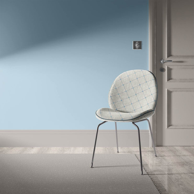 Ampthill Sky Blue - Linen Upholstery Fabric For Sale
