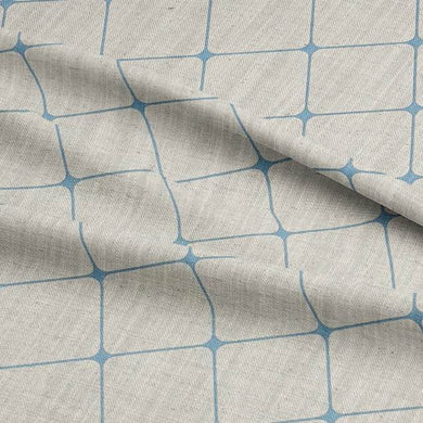 Ampthill Sky Blue - Linen Upholstery Fabric UK