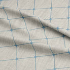 Ampthill Sky Blue - Linen Upholstery Fabric UK