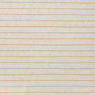 Anfo Ochre striped curtain fabric with warm golden-yellow stripes on a soft base, perfect for inviting, rustic interiors.
