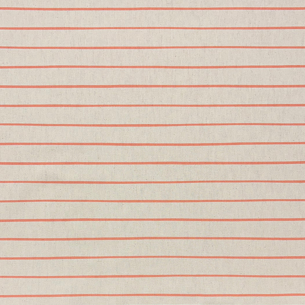 Anfo Peach striped curtain fabric featuring delicate peach-toned stripes on a neutral background, adding warmth to interiors.