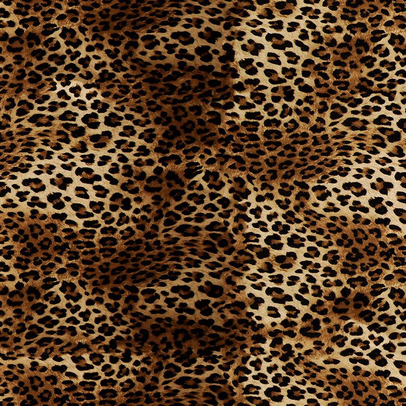 Arabian leopard print fabric flat image with rich spotted animal print