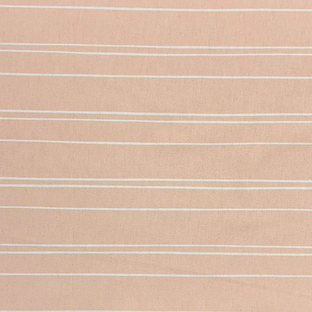 Natural striped upholstery fabric with a soft, neutral palette