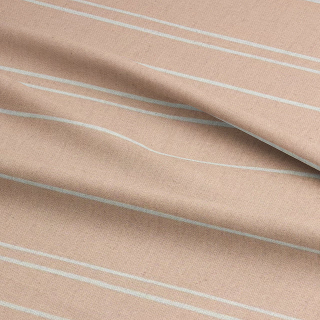 Subtle texture of Arroux natural striped upholstery fabric in detail