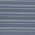 Navy blue striped upholstery fabric with a bold, contemporary finish