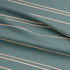 High-quality close-up of Arroux teal striped upholstery fabric