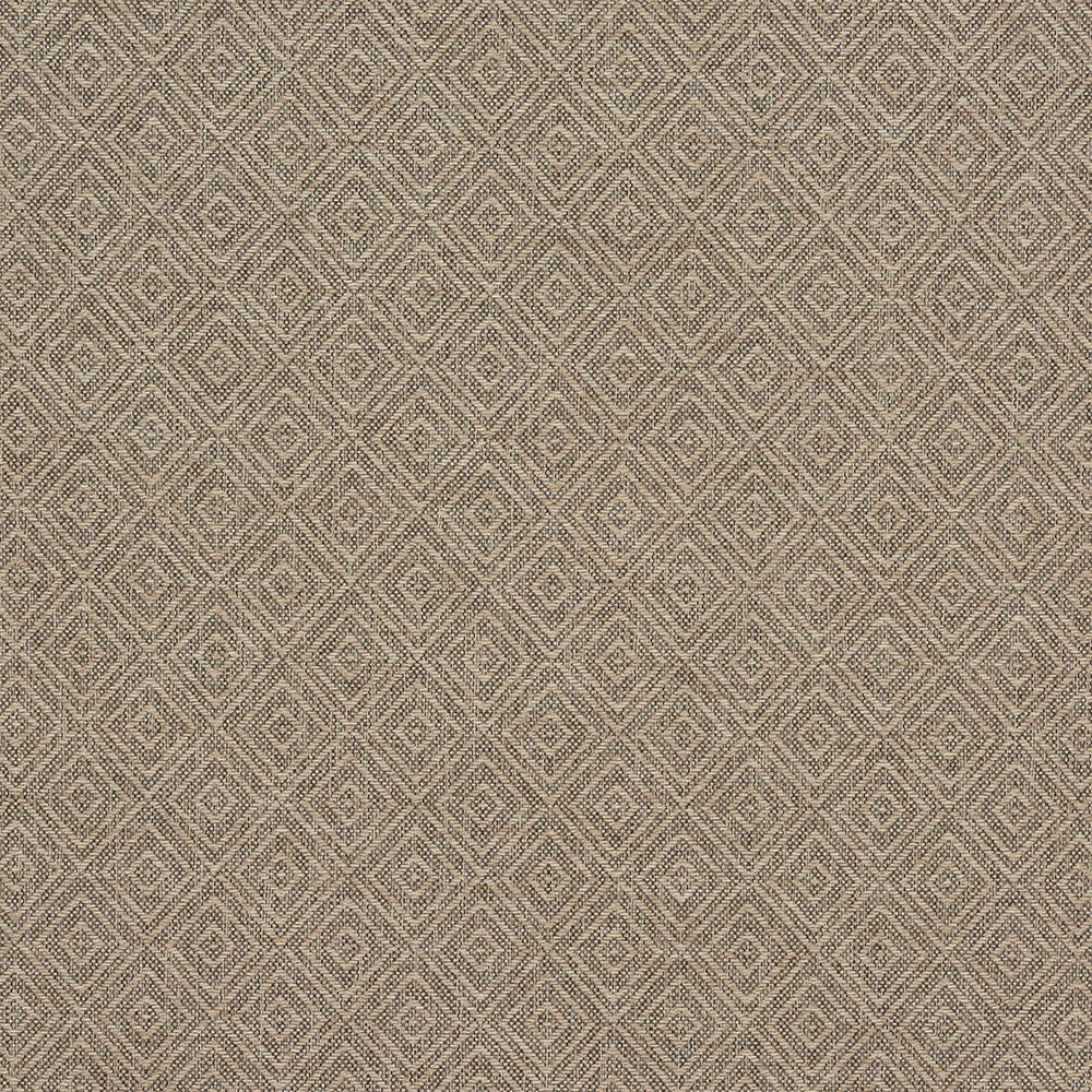 Biscuit-toned woven upholstery fabric with a fire retardant finish.