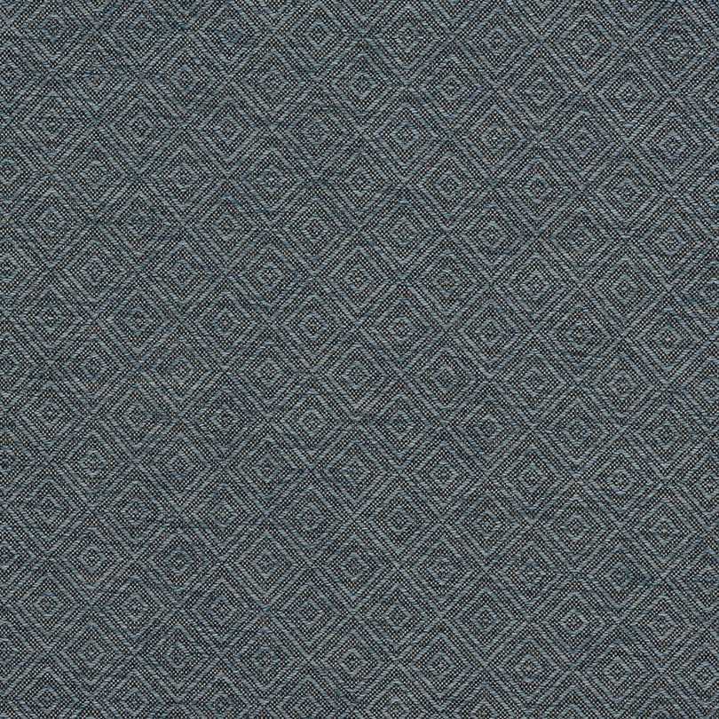 Chambray blue heavy-duty upholstery fabric featuring a subtle diamond pattern