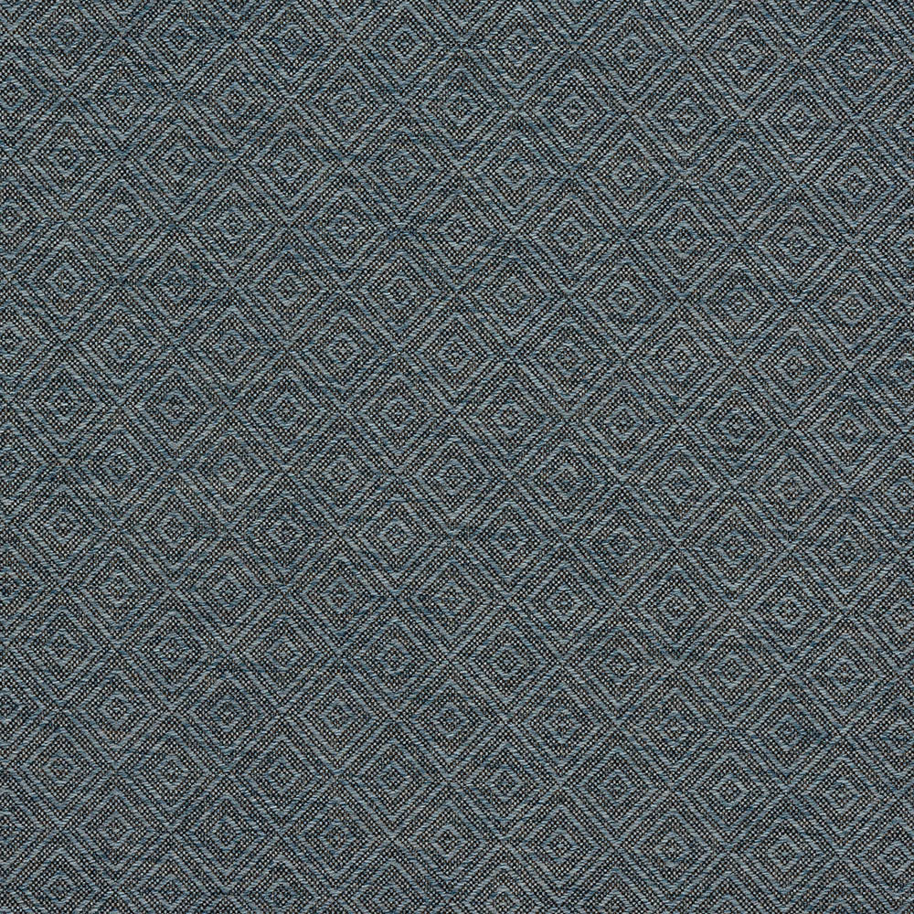 Chambray blue heavy-duty upholstery fabric featuring a subtle diamond pattern