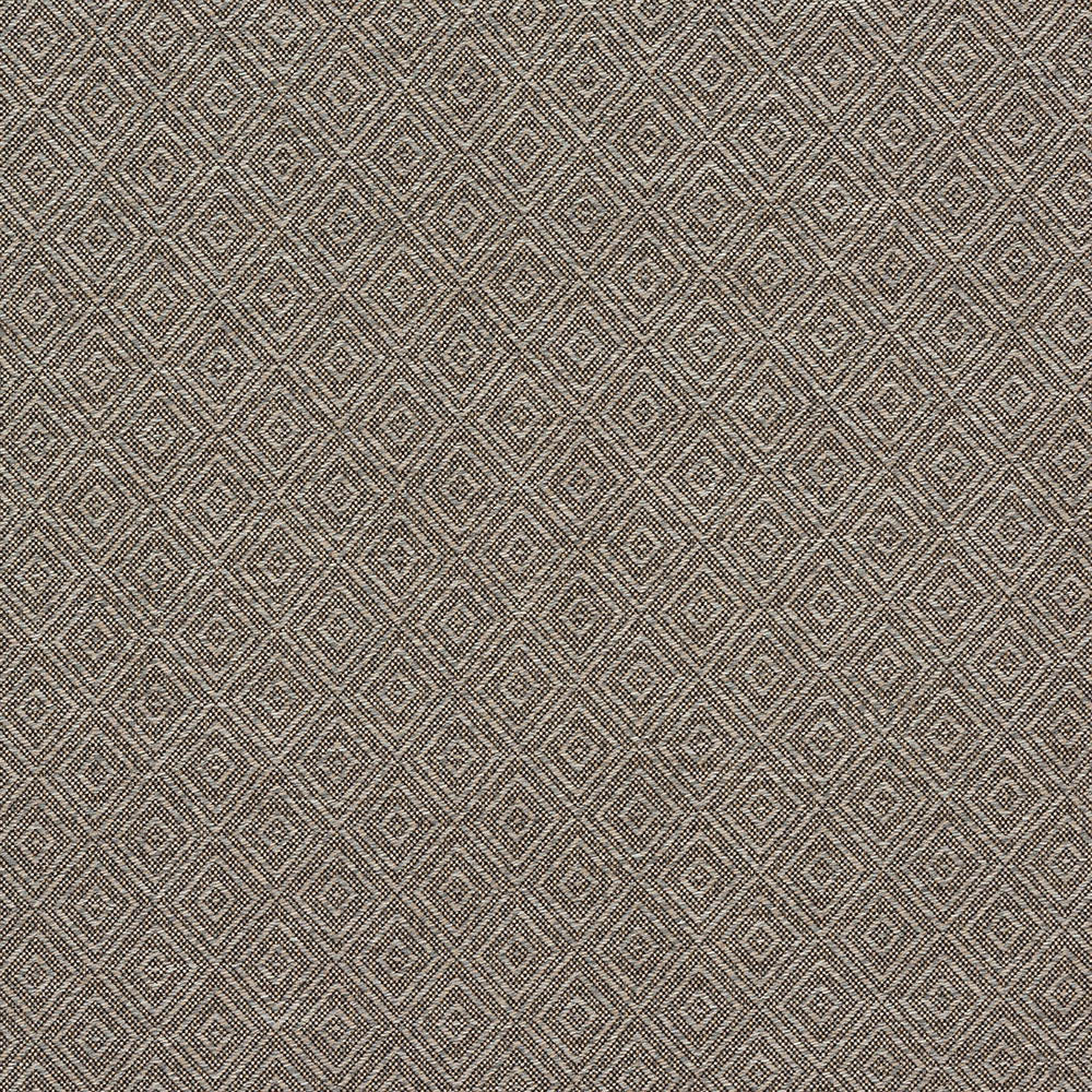 Latte brown textured upholstery fabric with a fire-retardant trellis weave