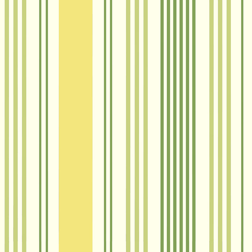 Boston Stripe Cotton Curtain Fabric in green stripe design – 100% cotton basecloth