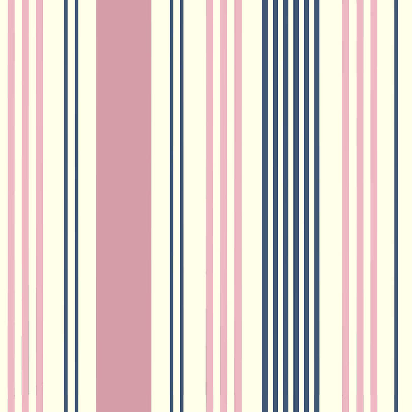 Boston Stripe Cotton Curtain Fabric in pink – 100% cotton