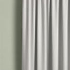 Boughton Plain White cotton linen curtain fabric hanging in soft folds