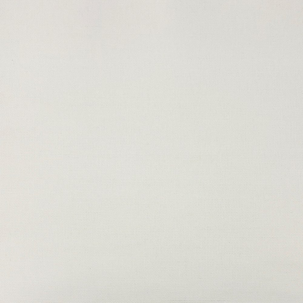 Boughton Plain White heavyweight upholstery fabric swatch on a linen blend basecloth