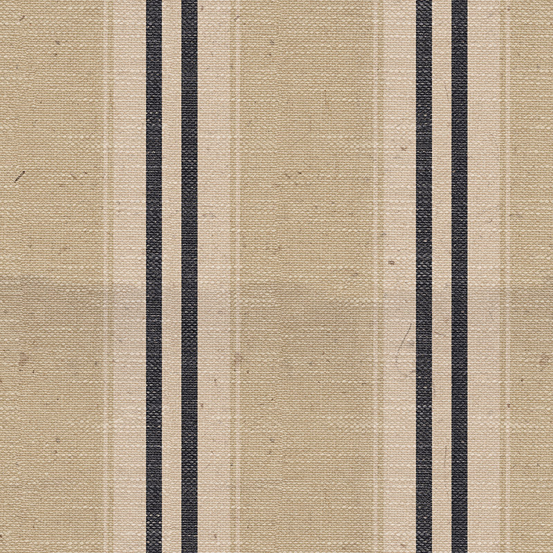 Braemar Stripe Upholstery Fabric in Charcoal flat fabric image