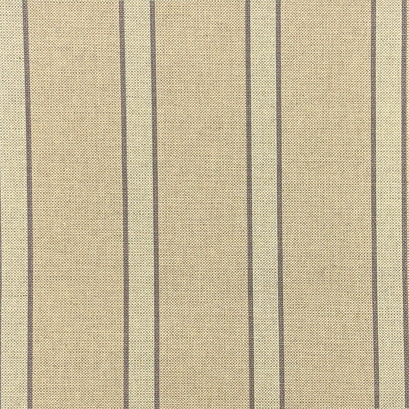 Braemar Chocolate striped upholstery fabric flat image, warm brown cotton-linen stripe fabric for upholstery, curtains and Roman blinds