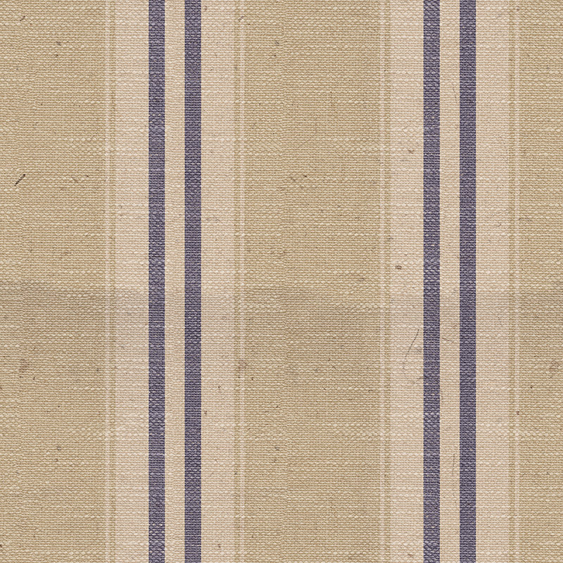 Braemar Stripe Upholstery Fabric in Navy flat fabric image
