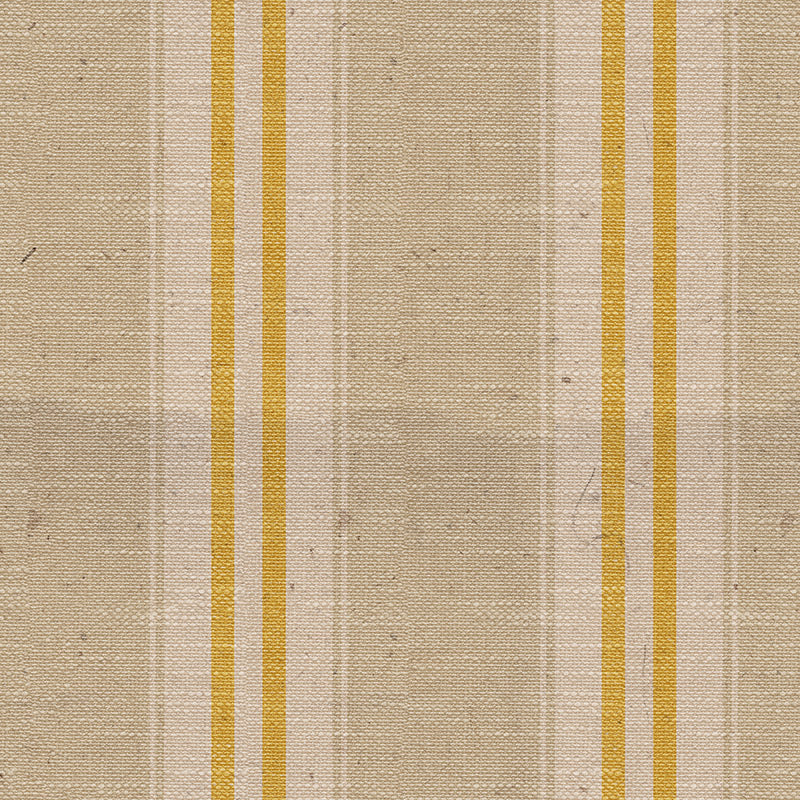 Braemar Stripe Upholstery Fabric in Ochre flat fabric image