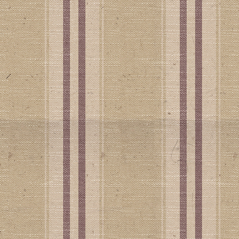 Braemar Stripe Upholstery Fabric in Plum flat fabric image