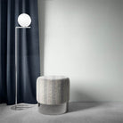 Brampton Stripe Navy - Vertical Striped Upholstery Fabric