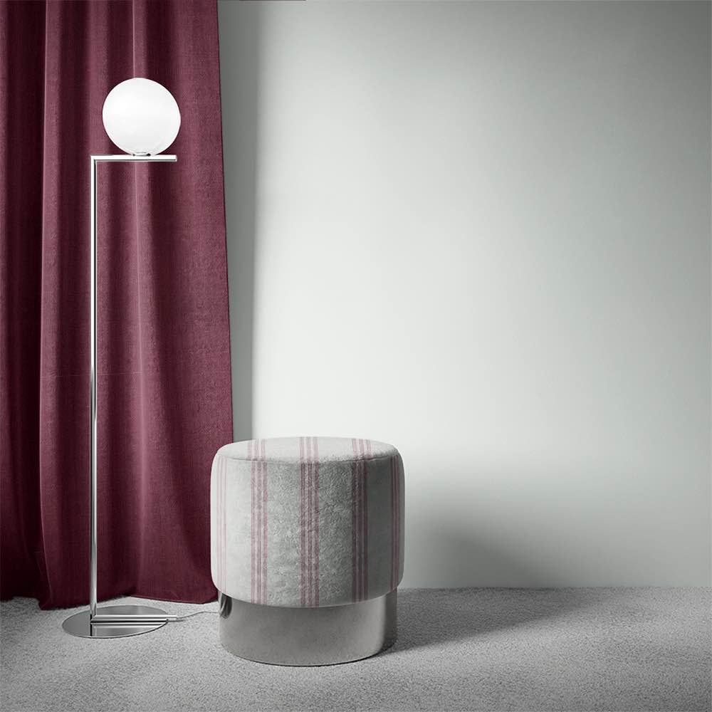 Brampton Stripe Wine - Vertical Striped Upholstery Fabric