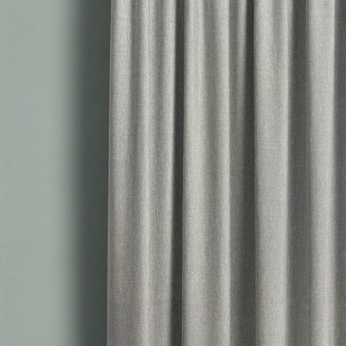  Elegant Burford Linen Curtain Fabric - Natural drapes in a bedroom