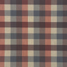Cairn Plaid Airforce Blue linen cotton curtain fabric with navy and neutral checks