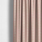Calaggio Blush Spotty Curtain Fabric - Styled Room View featuring a modern interior with blush pink polka dot curtains.