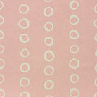 Calaggio Blush Spotty Polka Dot Curtain Fabric - Flat Sample showcasing a soft pink background with delicate off-white circular motifs.