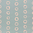 Calaggio Duck Egg Spot Curtain Fabric - Flat Sample featuring a soft blue-green background with subtle polka dots.