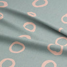 Calaggio Duck Egg Spotty Polka Dot Fabric - Draped View showing the gentle folds and lightweight texture.