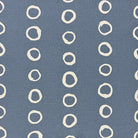 Calaggio Navy Spotty Polka Dot Curtain Fabric - Flat Sample featuring a deep navy base with striking white dots.