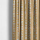 Calaggio Ochre Spot Curtain Fabric - Styled Interior featuring a warm, earthy decor with ochre polka dot curtains.